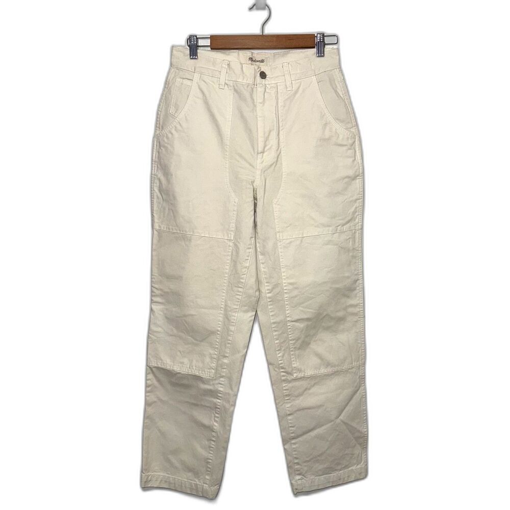 Madewell The Perfect Vintage Straight Utility Carpenter Jean  - Ivory 28